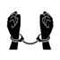Crime – Handschellen Symbol